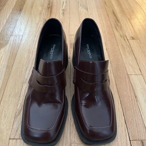 Tony Bianco Polly Burgandy Rub Off Loafer